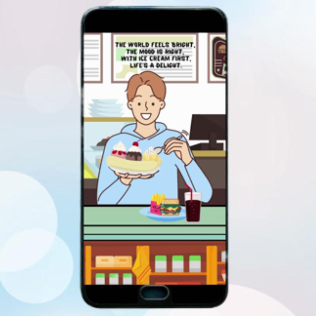 Animated ECard for Texting - Ice Cream First