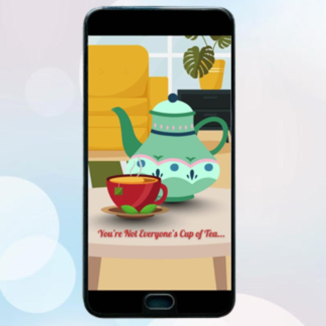 Animated ECard for Texting or Emailing - Cup of Tea, Shot of Tequila - Inside Joke - Digital Greeting Card - Greeting Card