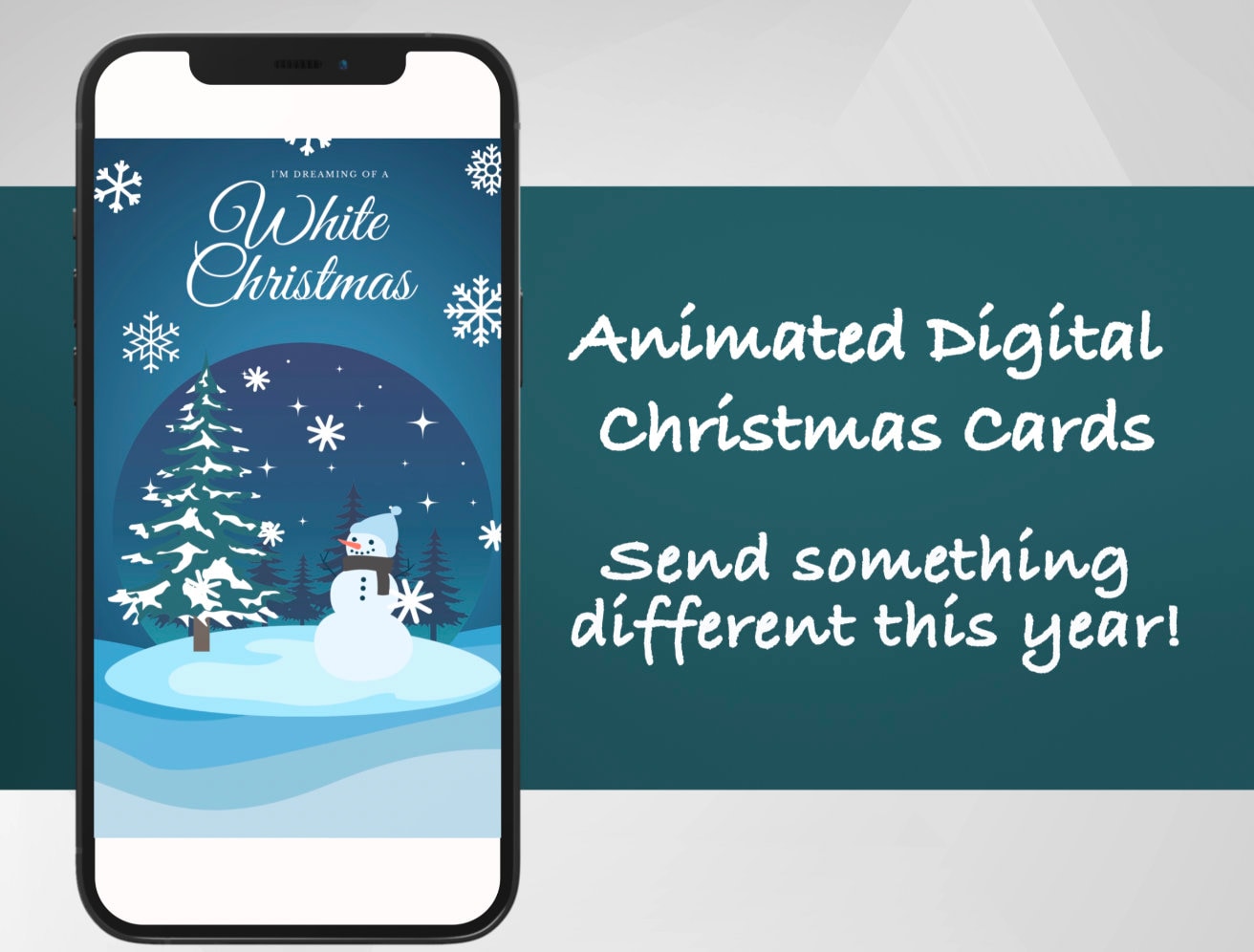 Digital Animated Christmas Card - I'm Dreaming of a White Christmas -Pixie Postcard