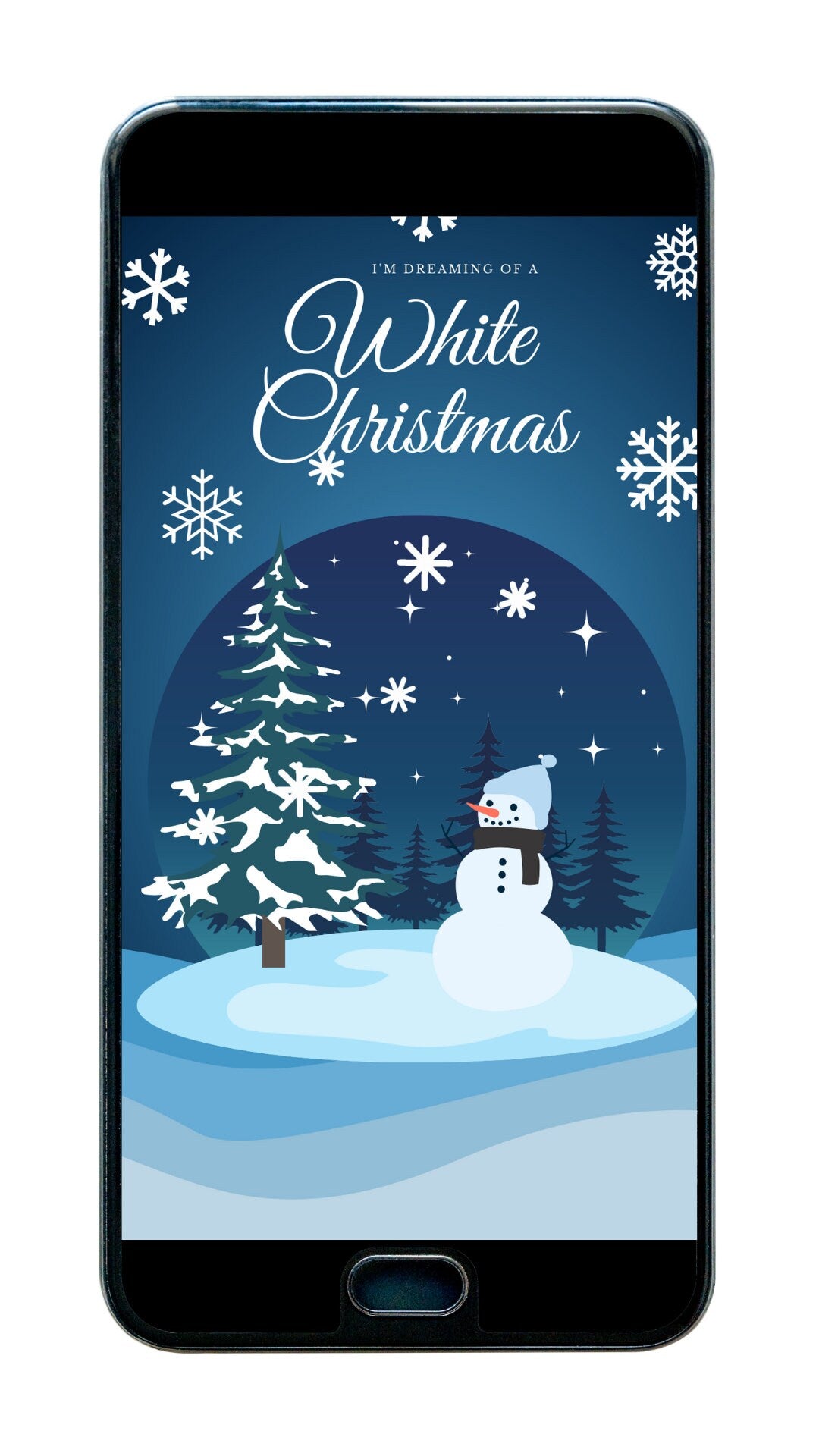 Digital Animated Christmas Card - I'm Dreaming of a White Christmas -Pixie Postcard