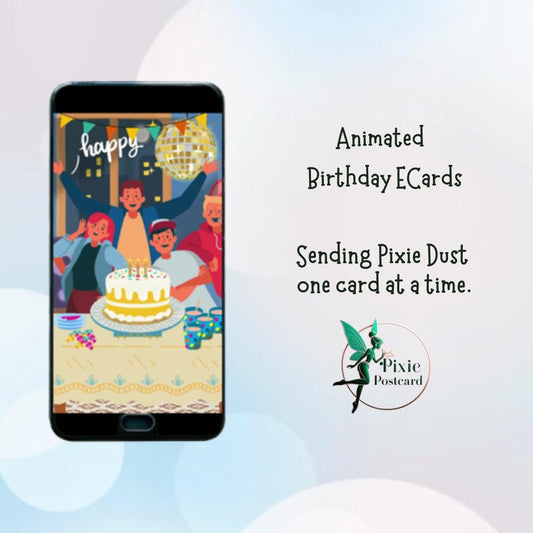 Animated ECard for Texting - Happy Birthday Greeting Card