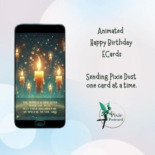 Animated Happy Birthday ECard for Texting - Birthday Candles