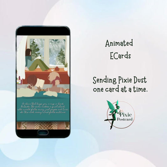 Animated ECard for Texting - Cozy Book Nook