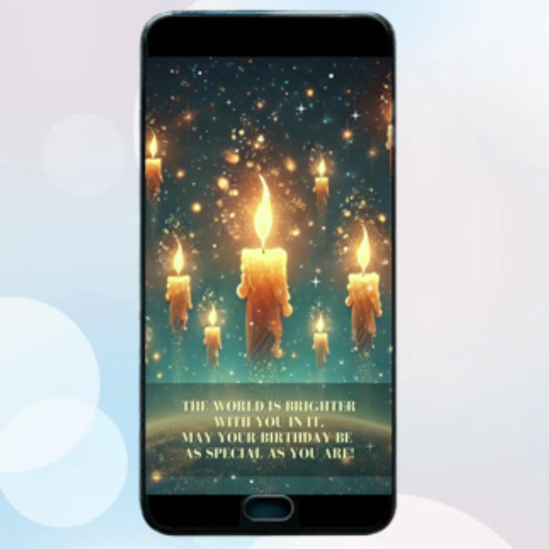 Animated Happy Birthday ECard for Texting - Birthday Candles