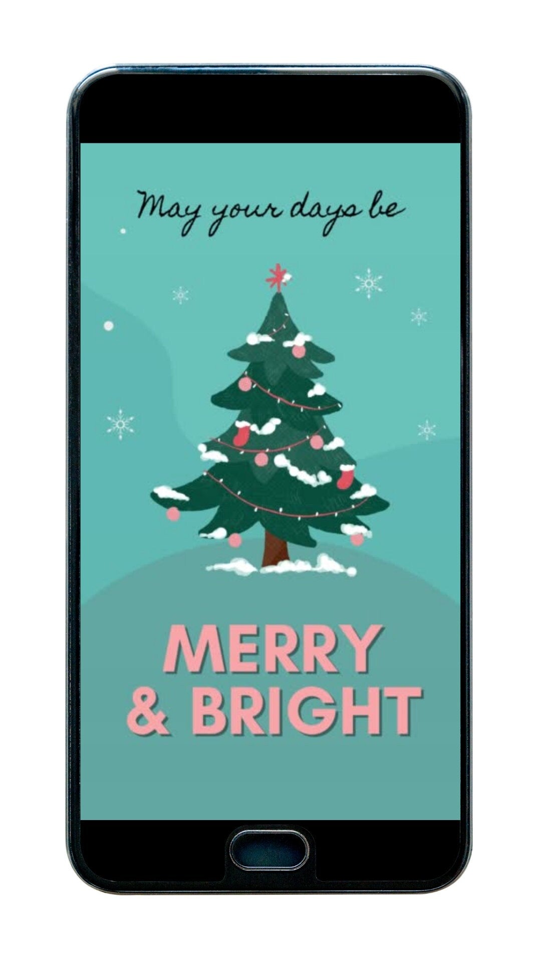 Digital Animated Christmas Card - May Your Days Be Merry and Bright -Pixie Postcard